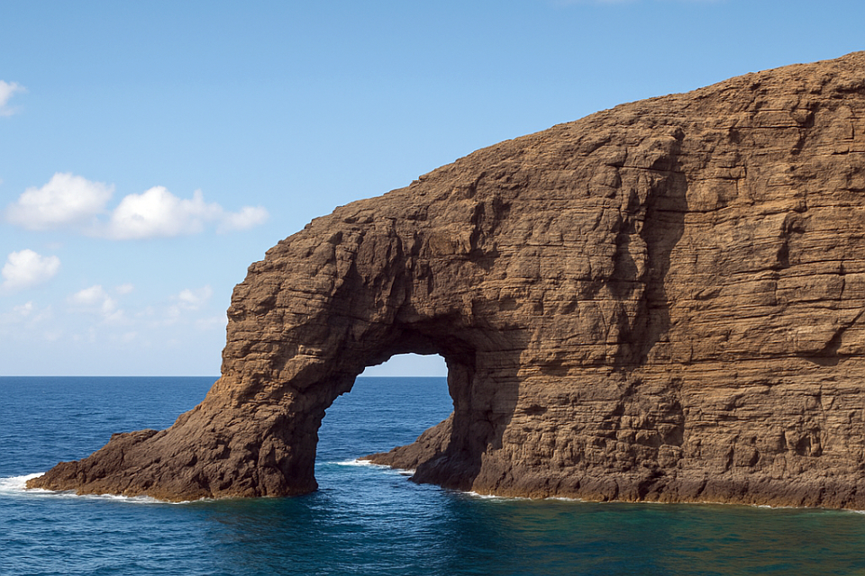 Arco dell’Elefante a Pantelleria affacciato sul mare